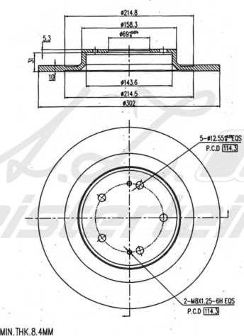 A.Z. Meisterteile AZMT-44-024-1819 - Brake Disc car-mod.net