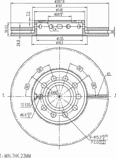 A.Z. Meisterteile AZMT-44-024-1359 - Brake Disc car-mod.net