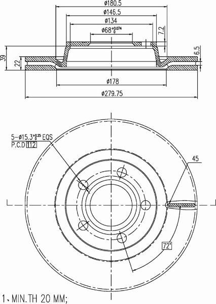 A.Z. Meisterteile AZMT-44-024-1361 - Brake Disc car-mod.net