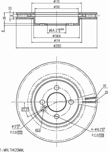 A.Z. Meisterteile AZMT-44-024-1313 - Brake Disc car-mod.net