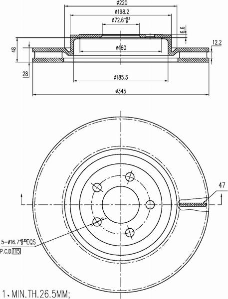 A.Z. Meisterteile AZMT-44-024-1386 - Brake Disc car-mod.net
