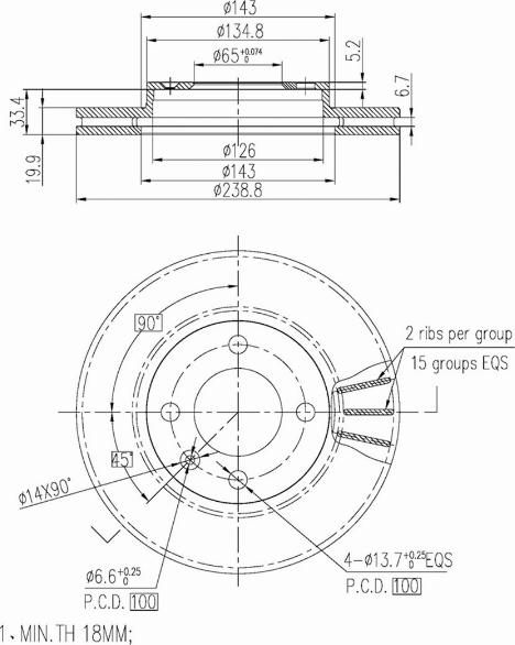 A.Z. Meisterteile AZMT-44-024-1381 - Brake Disc car-mod.net