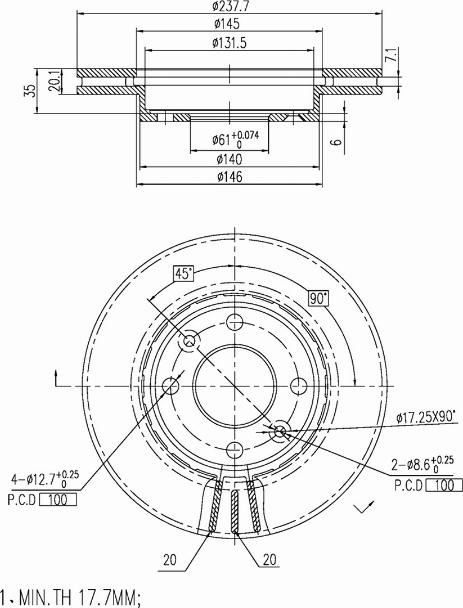 A.Z. Meisterteile AZMT-44-024-1292 - Brake Disc car-mod.net