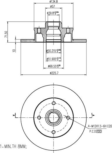 A.Z. Meisterteile AZMT-44-024-1200 - Brake Disc car-mod.net