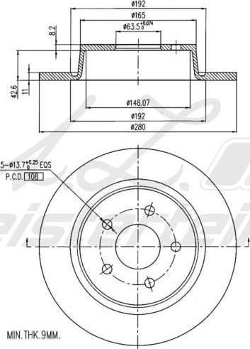 A.Z. Meisterteile AZMT-44-024-1793 - Brake Disc car-mod.net