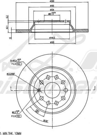 A.Z. Meisterteile AZMT-44-024-1756 - Brake Disc car-mod.net