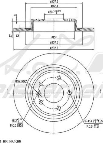 A.Z. Meisterteile AZMT-44-024-1766 - Brake Disc car-mod.net