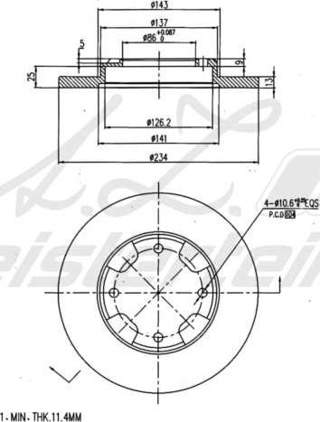A.Z. Meisterteile AZMT-44-024-1783 - Brake Disc car-mod.net
