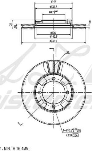 A.Z. Meisterteile AZMT-44-024-1728 - Brake Disc car-mod.net