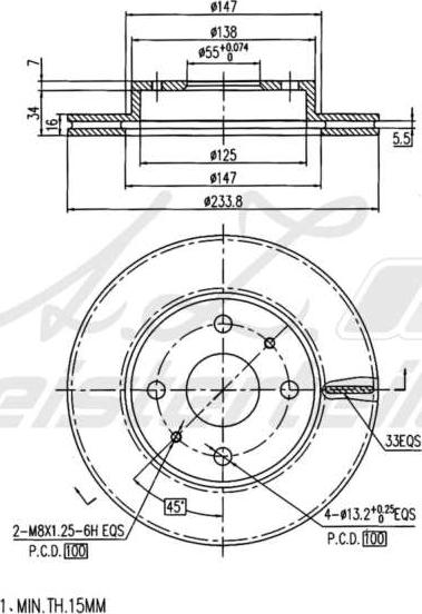 A.Z. Meisterteile AZMT-44-024-1727 - Brake Disc car-mod.net