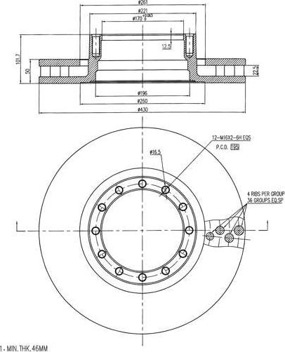 A.Z. Meisterteile AZMT-44-024-2493 - Brake Disc car-mod.net
