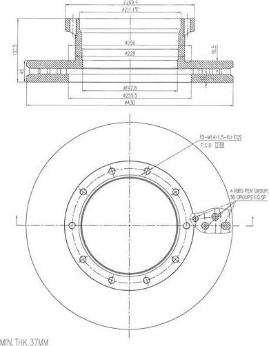 A.Z. Meisterteile AZMT-44-024-2403 - Brake Disc car-mod.net