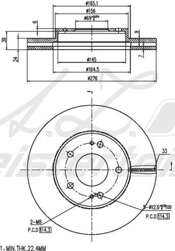 A.Z. Meisterteile AZMT-44-024-2048 - Brake Disc car-mod.net