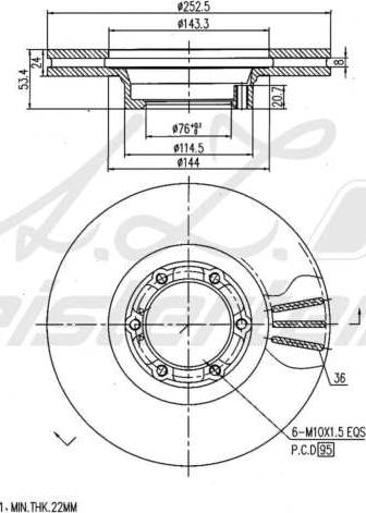 A.Z. Meisterteile AZMT-44-024-2082 - Brake Disc car-mod.net