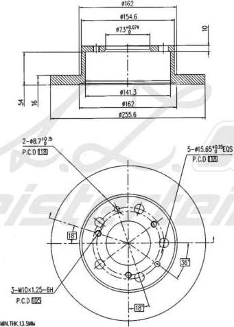 A.Z. Meisterteile AZMT-44-024-2087 - Brake Disc car-mod.net