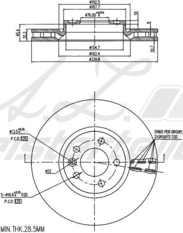 A.Z. Meisterteile AZMT-44-024-2036 - Brake Disc car-mod.net