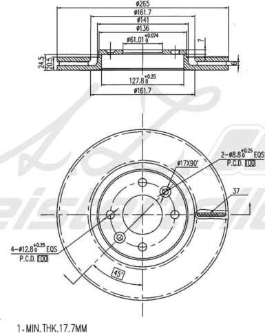 A.Z. Meisterteile AZMT-44-024-2169 - Brake Disc car-mod.net