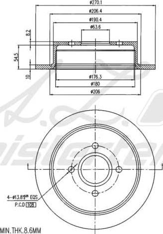 A.Z. Meisterteile AZMT-44-024-2183 - Brake Disc car-mod.net