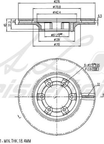 A.Z. Meisterteile AZMT-44-024-2178 - Brake Disc car-mod.net