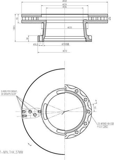 A.Z. Meisterteile AZMT-44-024-2369 - Brake Disc car-mod.net