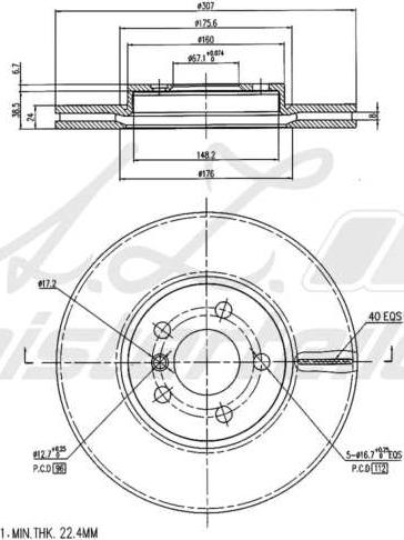 A.Z. Meisterteile AZMT-44-024-2313 - Brake Disc car-mod.net