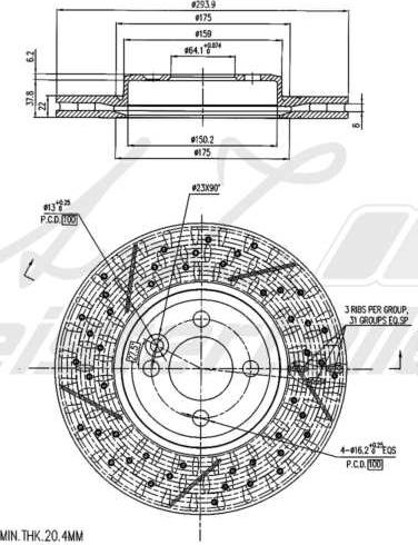 A.Z. Meisterteile AZMT-44-024-2298 - Brake Disc car-mod.net