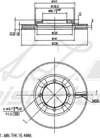 A.Z. Meisterteile AZMT-44-024-2210 - Brake Disc car-mod.net