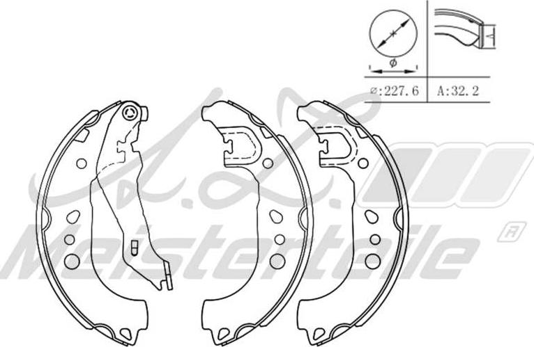 A.Z. Meisterteile AZMT-44-026-1491 - Drum Brake Shoe Set car-mod.net