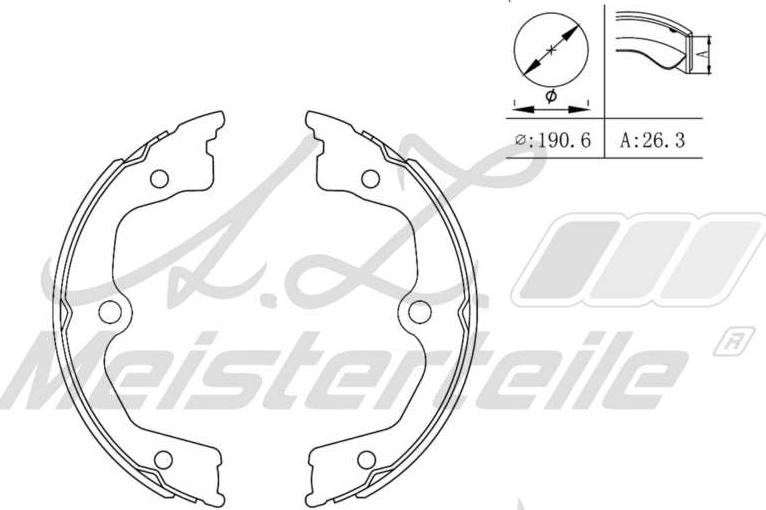 A.Z. Meisterteile AZMT-44-026-1445 - Drum Brake Shoe Set car-mod.net