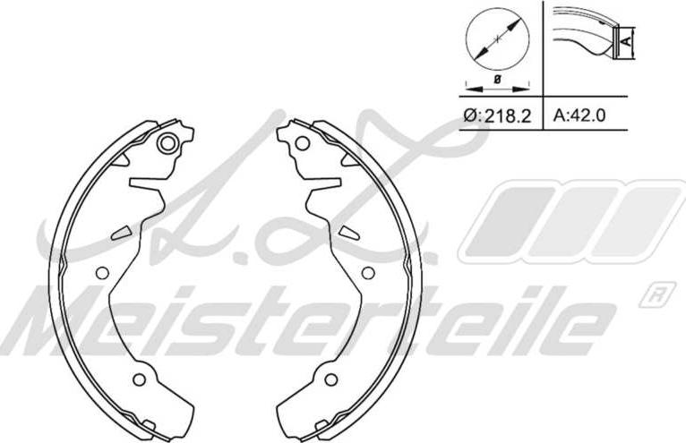A.Z. Meisterteile AZMT-44-026-1442 - Drum Brake Shoe Set car-mod.net