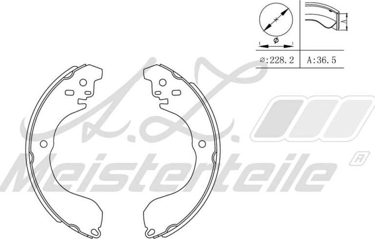 A.Z. Meisterteile AZMT-44-026-1459 - Drum Brake Shoe Set car-mod.net