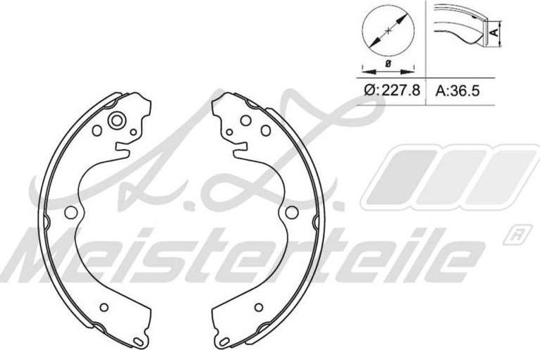 A.Z. Meisterteile AZMT-44-026-1455 - Drum Brake Shoe Set car-mod.net