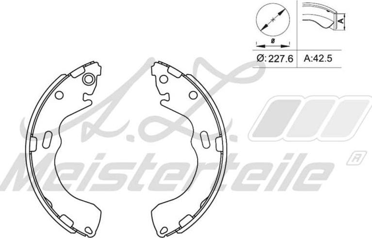 A.Z. Meisterteile AZMT-44-026-1450 - Drum Brake Shoe Set car-mod.net