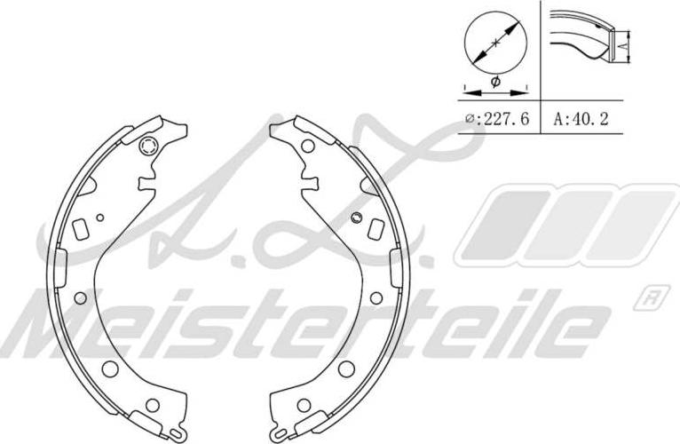A.Z. Meisterteile AZMT-44-026-1458 - Drum Brake Shoe Set car-mod.net