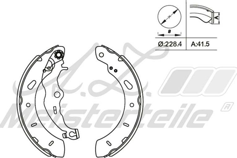 A.Z. Meisterteile AZMT-44-026-1462 - Drum Brake Shoe Set car-mod.net