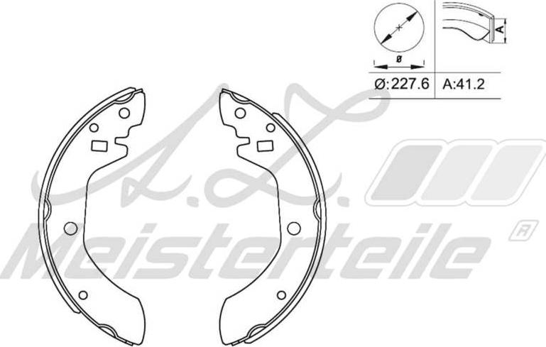 A.Z. Meisterteile AZMT-44-026-1414 - Drum Brake Shoe Set car-mod.net
