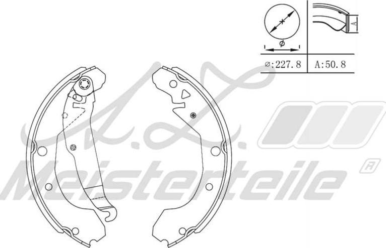 A.Z. Meisterteile AZMT-44-026-1486 - Drum Brake Shoe Set car-mod.net