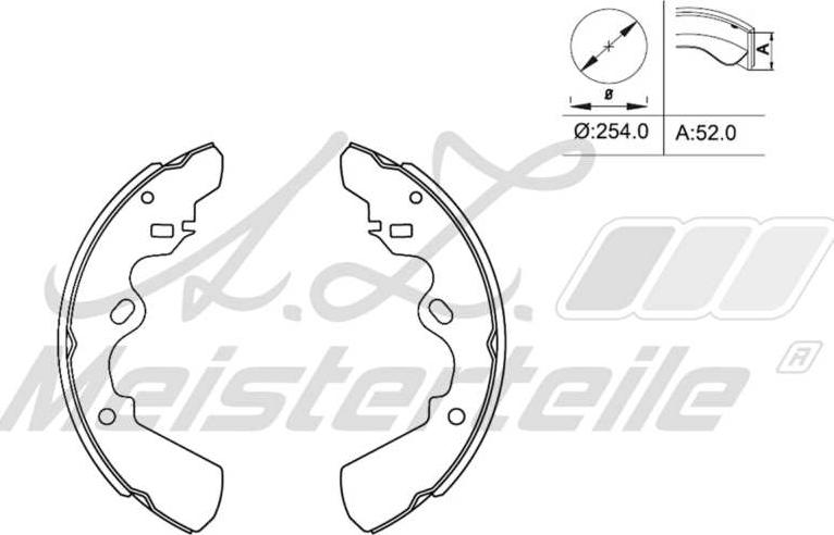 A.Z. Meisterteile AZMT-44-026-1474 - Drum Brake Shoe Set car-mod.net
