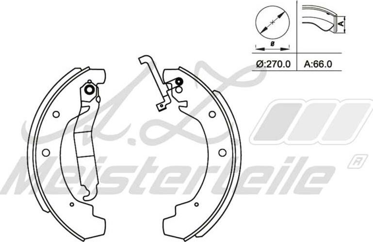 A.Z. Meisterteile AZMT-44-026-1199 - Drum Brake Shoe Set car-mod.net