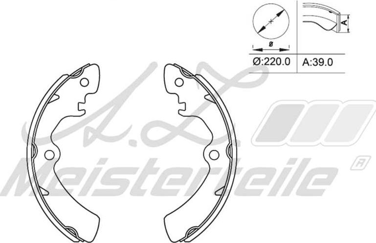 A.Z. Meisterteile AZMT-44-026-1194 - Drum Brake Shoe Set car-mod.net