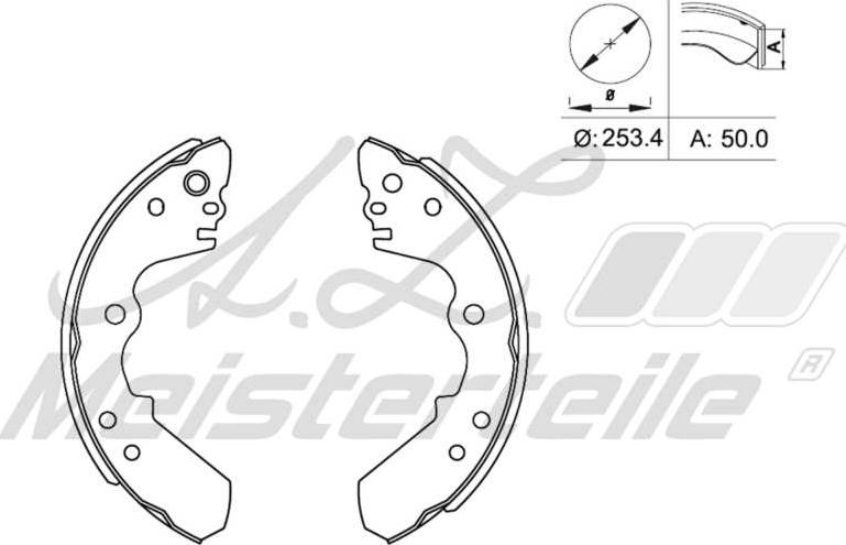 A.Z. Meisterteile AZMT-44-026-1144 - Drum Brake Shoe Set car-mod.net