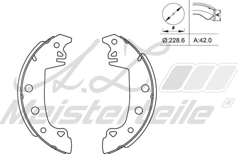 A.Z. Meisterteile AZMT-44-026-1147 - Drum Brake Shoe Set car-mod.net