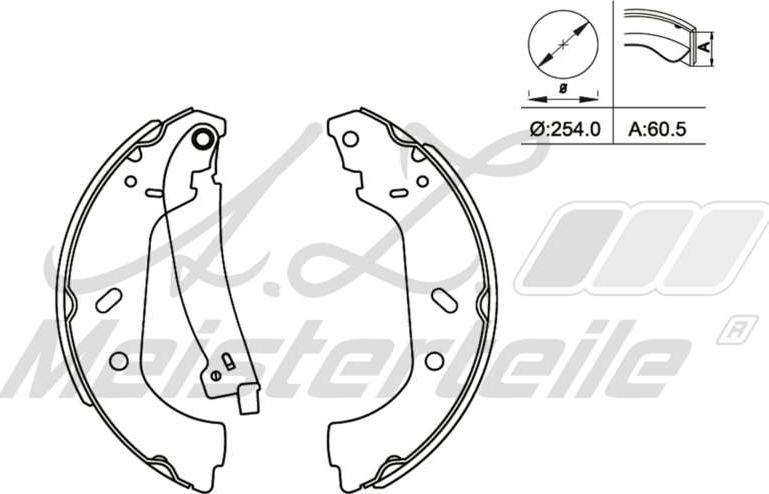 A.Z. Meisterteile AZMT-44-026-1159 - Drum Brake Shoe Set car-mod.net