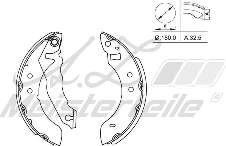 A.Z. Meisterteile AZMT-44-026-1156 - Drum Brake Shoe Set car-mod.net