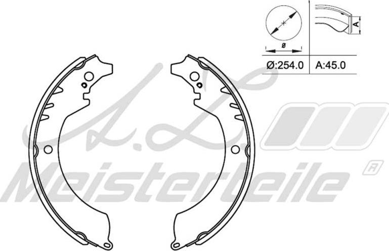 A.Z. Meisterteile AZMT-44-026-1132 - Drum Brake Shoe Set car-mod.net