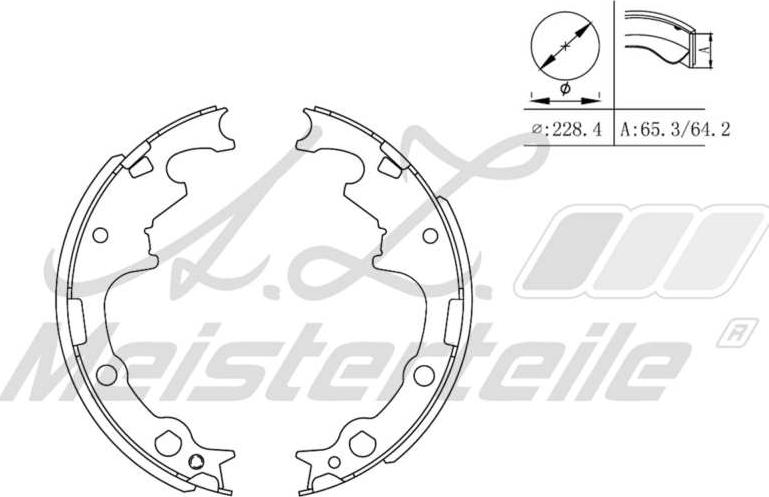 A.Z. Meisterteile AZMT-44-026-1137 - Drum Brake Shoe Set car-mod.net