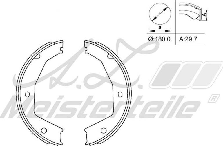 A.Z. Meisterteile AZMT-44-026-1394 - Drum Brake Shoe Set car-mod.net