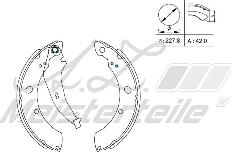 A.Z. Meisterteile AZMT-44-026-1341 - Drum Brake Shoe Set car-mod.net