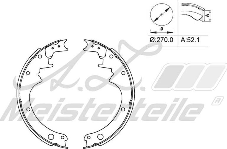 A.Z. Meisterteile AZMT-44-026-1356 - Drum Brake Shoe Set car-mod.net