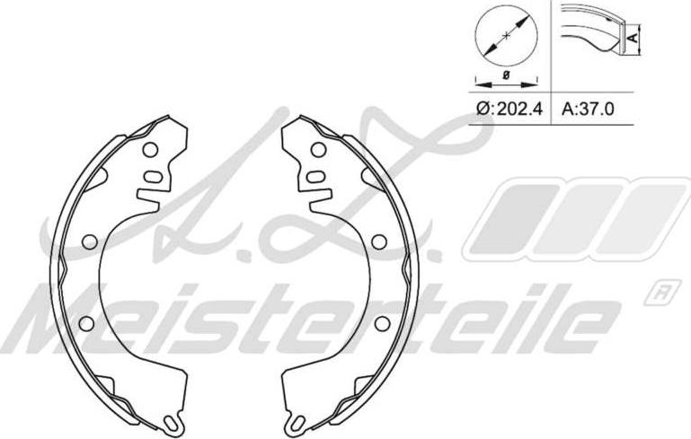 A.Z. Meisterteile AZMT-44-026-1357 - Drum Brake Shoe Set car-mod.net